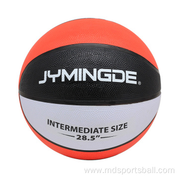 Custom logo printed rubber basketball size 6